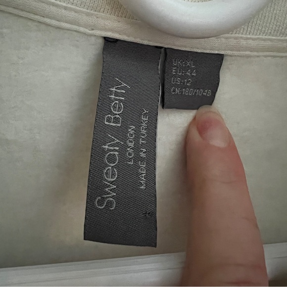 Sweaty Betty Sherpa Half Zip Sweatshirt Women’s Size 12 XL White Ivory - Picture 3 of 4